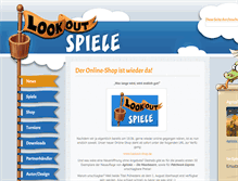 Tablet Screenshot of lookout-spiele.de